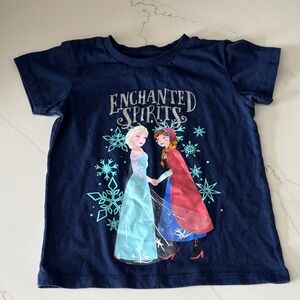 Disney Navy 'Enchanted Spirits' Short Sleeve Tee with Elsa & Anna